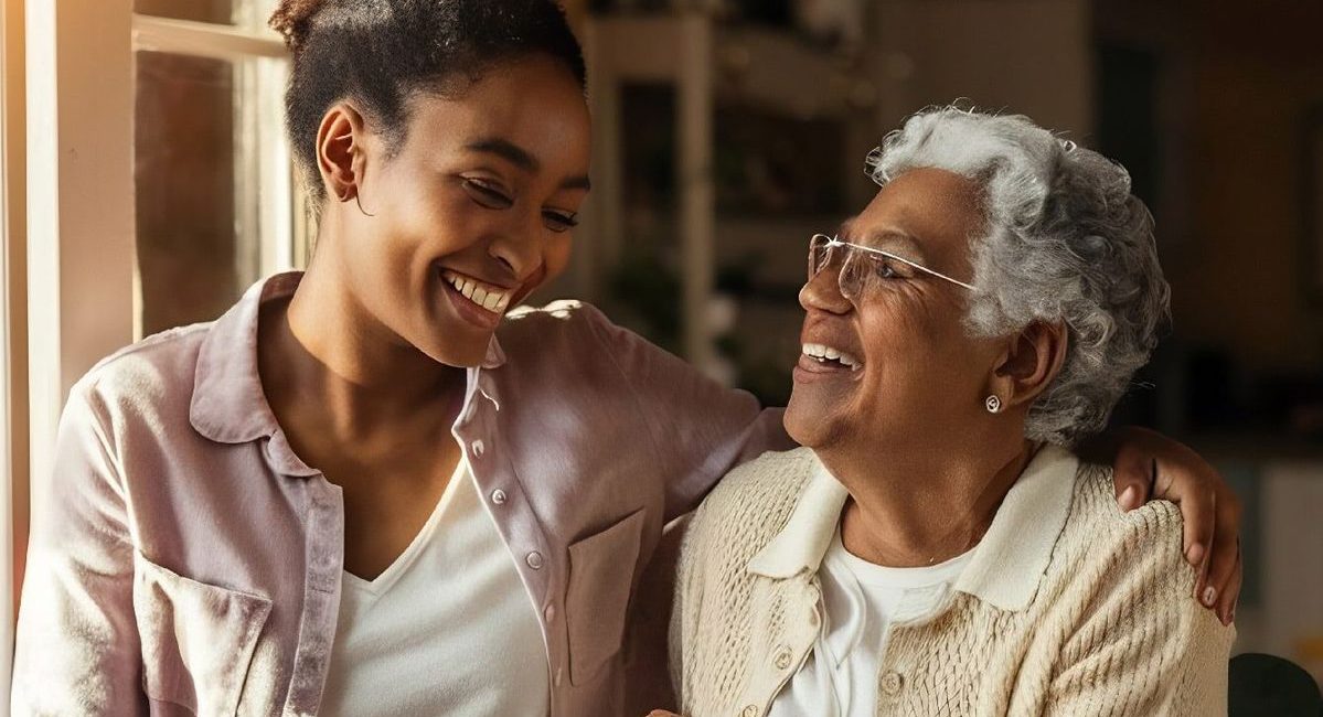 woman with caregiver